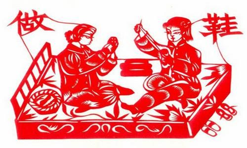 剪纸贴在门上图片